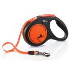 Flexi New Neon Tape Medium, Orange 5m (up to 25kg)
