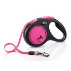 Flexi New Neon Tape Medium, Pink 5m (up to 25kg)