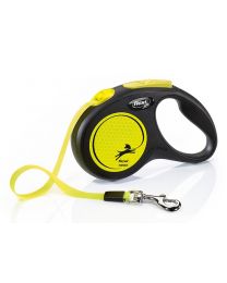Flexi New Neon Tape Small, Yellow 5m (up to 15kg)