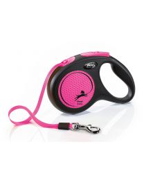 Flexi New Neon Tape Medium, Pink 5m (up to 25kg)